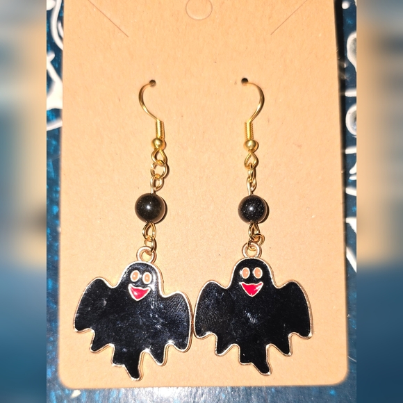 Halloween Earrings with Crystal Beads ~ All 4 Sets, as a Group - Picture 2 of 7